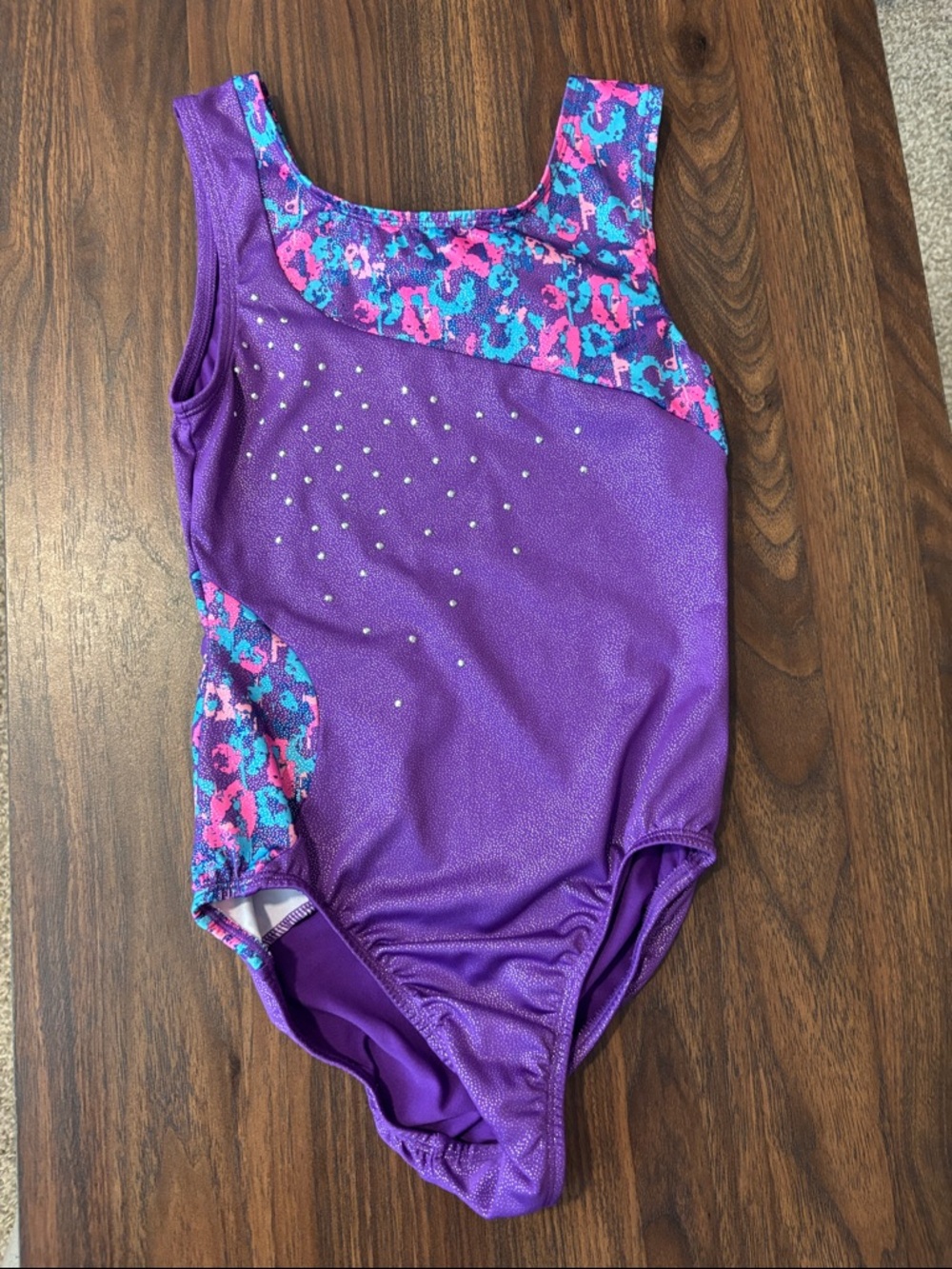 3-Pack Girls Gymnastics Leotards - Black/Pink, Purple, Multicolor - Picture 5 of 8
